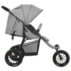 Kinderwagen Hellgrau Stahl – Bild 3