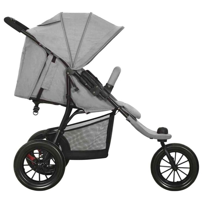Kinderwagen Hellgrau Stahl – Bild 3