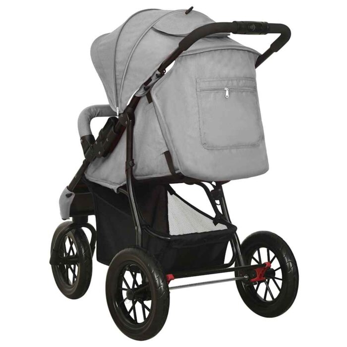 Kinderwagen Hellgrau Stahl – Bild 6