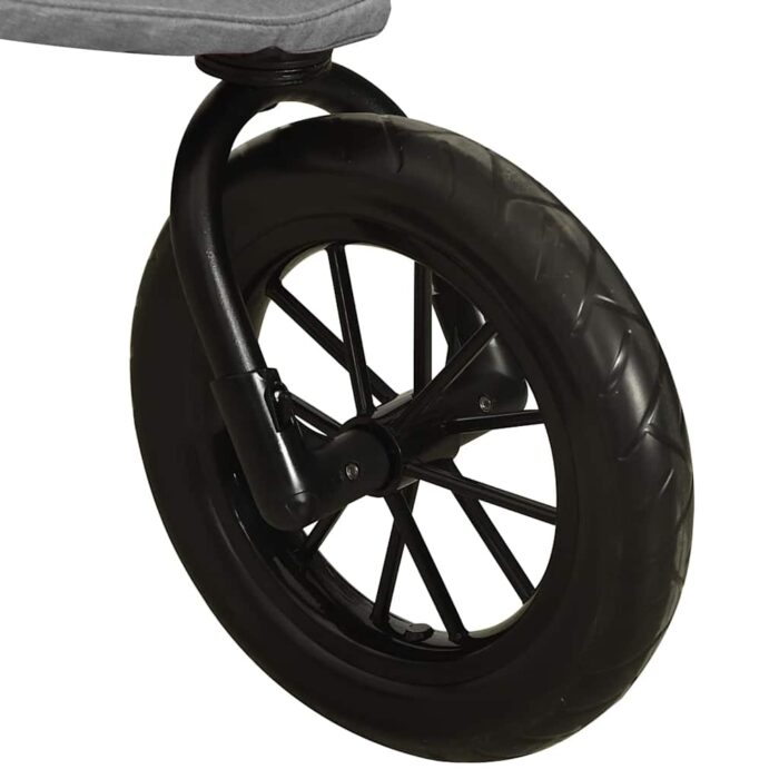 Kinderwagen Hellgrau Stahl – Bild 8