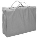 Laufstall mit Matratze Hellgrau Leinenstoff – Bild 8