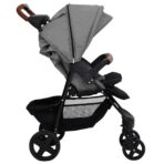 2-in-1 Kinderwagen Hellgrau Stahl – Bild 5