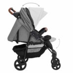 2-in-1 Kinderwagen Hellgrau Stahl – Bild 6
