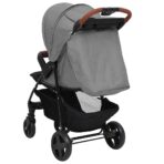 2-in-1 Kinderwagen Hellgrau Stahl – Bild 7