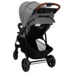 2-in-1 Kinderwagen Hellgrau Stahl – Bild 8