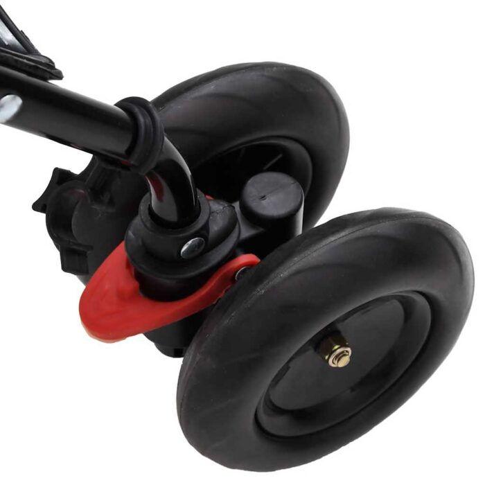 Kinderwagen Hellgrau und Schwarz Stahl – Bild 7