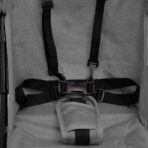 Kinderwagen Hellgrau und Schwarz Stahl – Bild 8