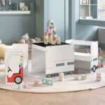 3-tlg. Kindertisch und Stuhl Set Geländewagen-Design MDF