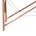 Massageliege Klappbar 2-Zonen mit Holzgestell Blau – Bild 4