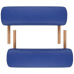 Massagetisch mit Holzrahmen, faltbar 3 Zonen Blau – Bild 6