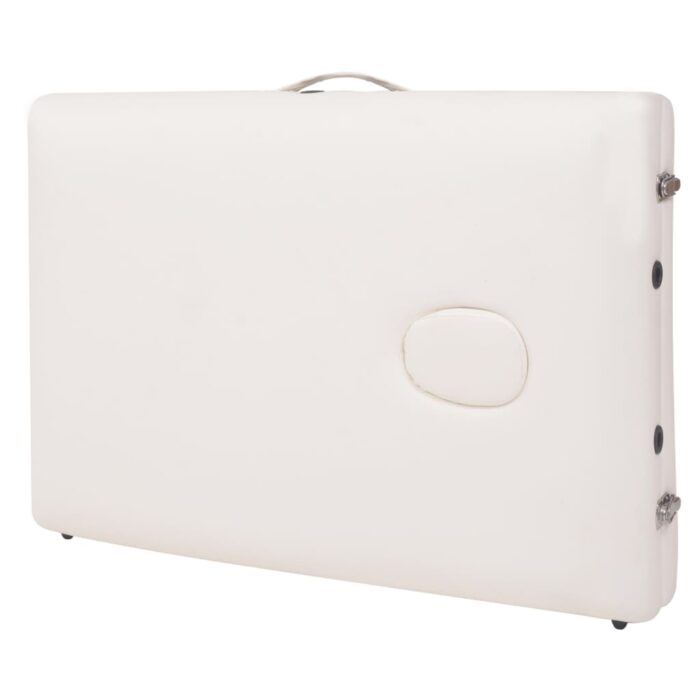 Massageliege 3-Zonen Klappbar 10 cm Sitz Weiss – Bild 10