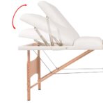 Massageliege 3-Zonen Klappbar 10 cm Sitz Weiss – Bild 11