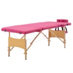 Massageliege Klappbar 4-Zonen mit Holzgestell