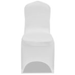 Stretch Stuhlbezug 4 Stück Weiss – Bild 3