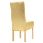 6 Stk. Stretch-Stuhlhussen Golden Gerade – Bild 2