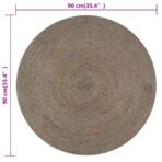 Teppich Handgefertigt Jute Rund 150 cm – Bild 6