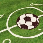 Kinderteppich Grün 160x230 cm Fussballfeld Waschbar Rutschfest – Bild 7