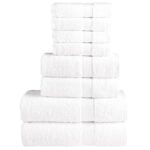 8 tlg. Premium-Handtuch-Set SOLUND Weiss 600 g/m²