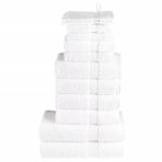 12 tlg. Premium-Handtuch-Set SOLUND Weiss 600 g/m²