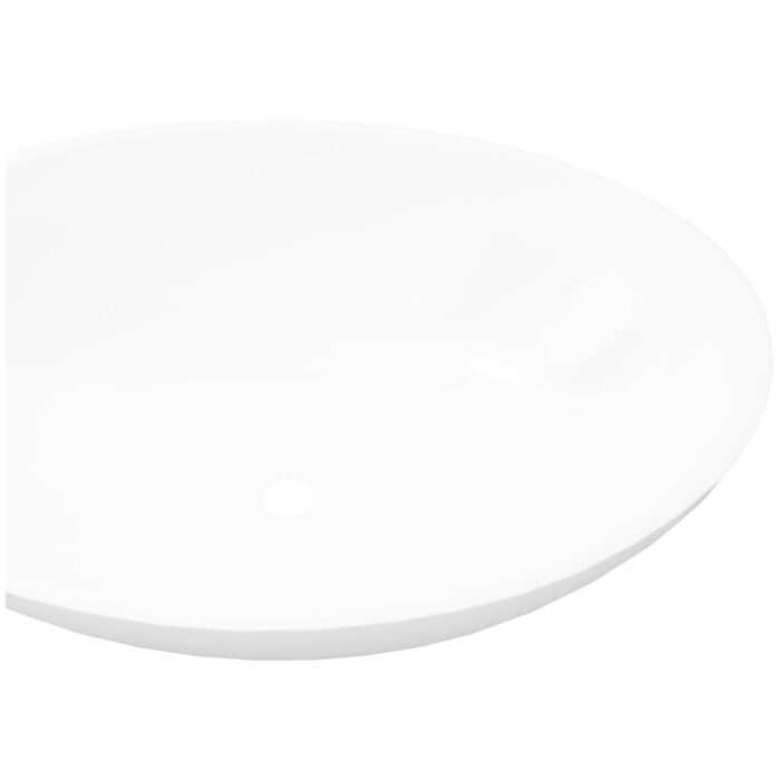 Luxus Keramik Waschbecken Oval Weiss 40 x 33 cm – Bild 4