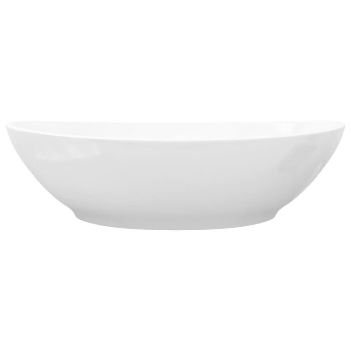 Luxus Keramik Waschbecken Oval Weiss 40 x 33 cm – Bild 5