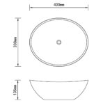 Luxus Keramik Waschbecken Oval Weiss 40 x 33 cm – Bild 6