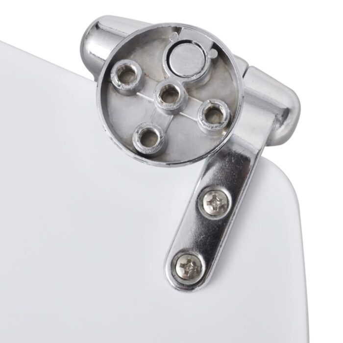 Toilettensitz MDF Deckel Schlichtes Design Weiss – Bild 7