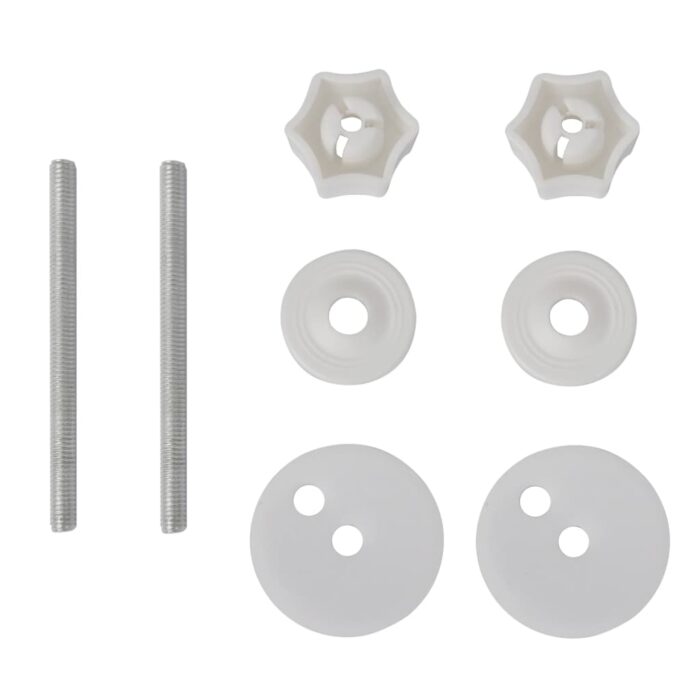 Toilettensitz MDF Deckel Schlichtes Design Weiss – Bild 8