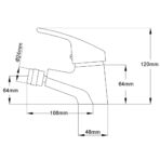 Badezimmer Bidet Mischbatterie Chrom – Bild 6