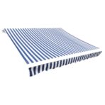 Markisenbespannung Canvas Blau & Weiss 3 x 2,5 m (ohne Rahmen)
