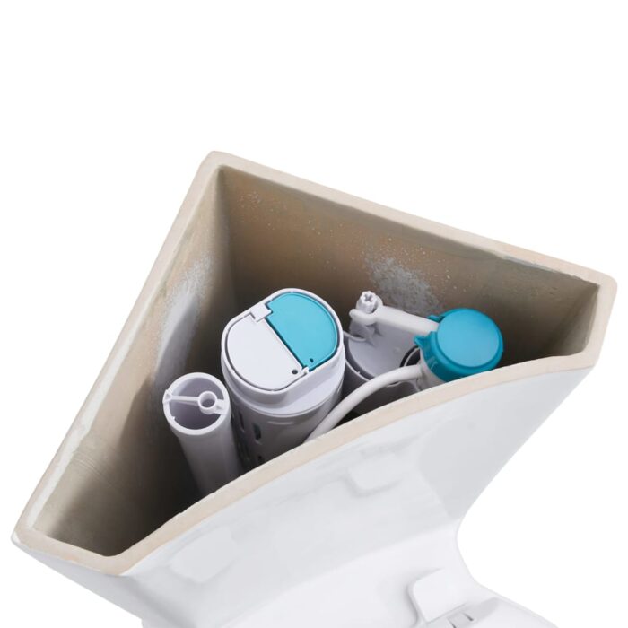 Toilette für Ecke Keramik Weiss – Bild 7