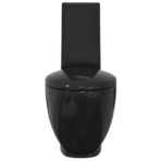 Toilette Rund Keramik Schwarz – Bild 4