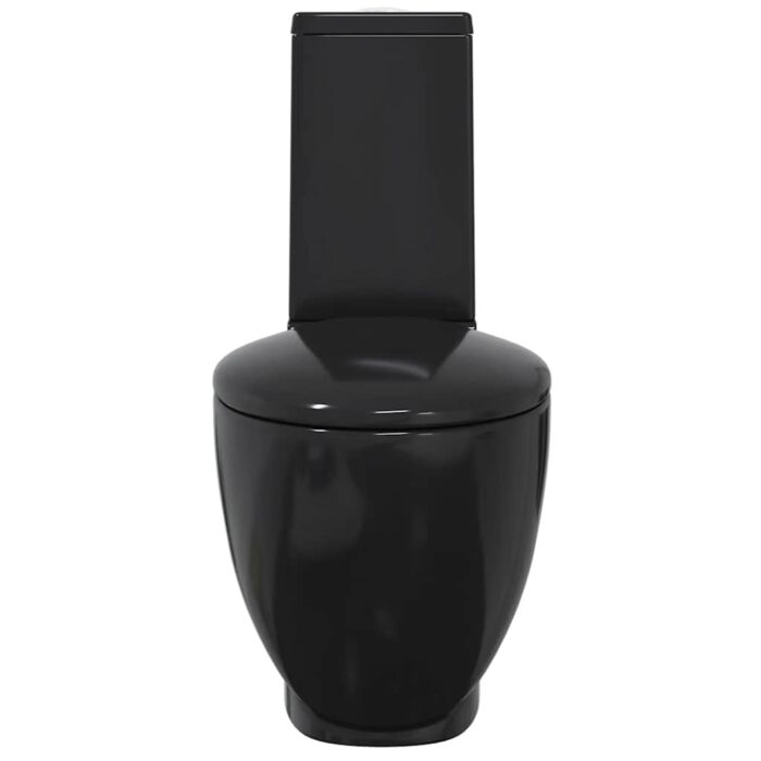 Toilette Rund Keramik Schwarz – Bild 4
