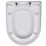 Toilettensitz mit Absenkautomatik und Quick-Release Weiss Eckig – Bild 6