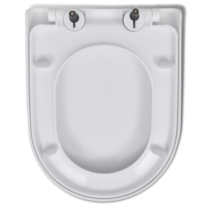 Toilettensitz mit Absenkautomatik und Quick-Release Weiss Eckig – Bild 6