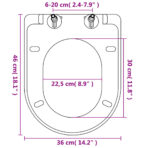 Toilettensitz mit Absenkautomatik und Quick-Release Weiss Eckig – Bild 9