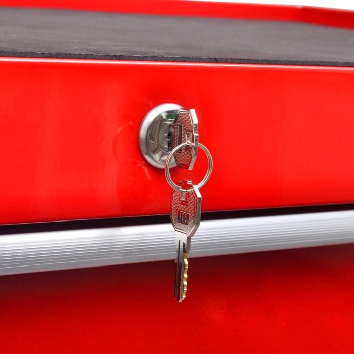 Roter Werkstattwagen 5 Schubladen – Bild 6