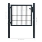 Zauntor Stahl Anthrazit 100x100 cm – Bild 6