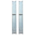 Bodenanker L-Form für Spielturm 2 Stk. Stahl 5 x 5 x 50 cm