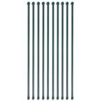 Pflanzstäbe 10 Stk. 1 m Metall Grün