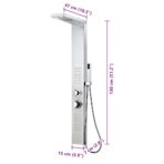 Duschpaneel-System Edelstahl Stahl Viereckig – Bild 9