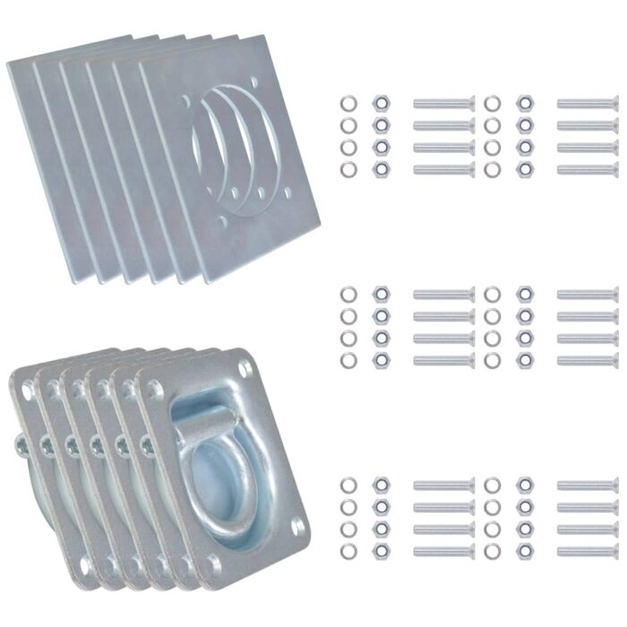 Zurrösen für Anhänger 6 Stk. Verzinkter Stahl 2000 kg – Bild 2