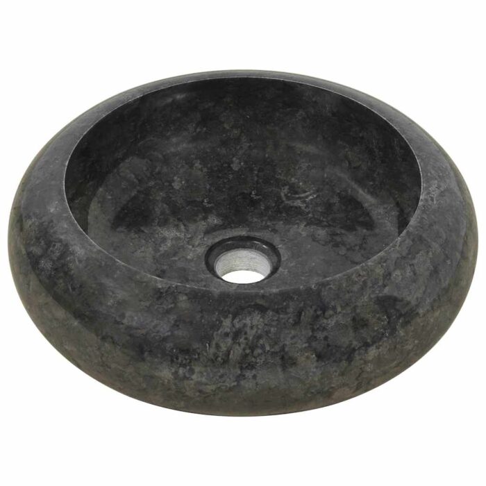 Waschbecken 40x12 cm Marmor Schwarz – Bild 4