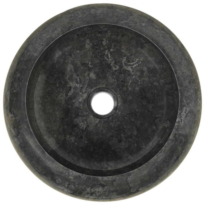 Waschbecken 40x12 cm Marmor Schwarz – Bild 5