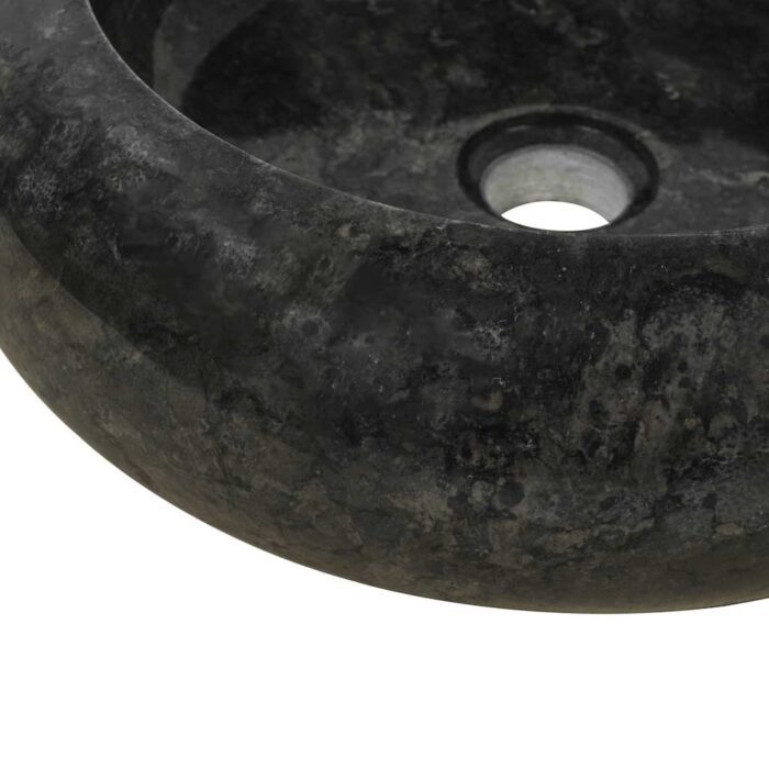 Waschbecken 40x12 cm Marmor Schwarz – Bild 6