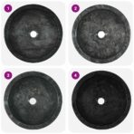 Waschbecken 40x12 cm Marmor Schwarz – Bild 10