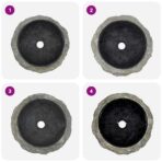 Waschbecken 40x12 cm Marmor Schwarz – Bild 8