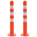 Verkehrspoller 2 Stk. Kunststoff 75 cm