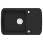 Granitspüle Einzelbecken Schwarz – Bild 2