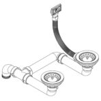 Granit Spülbecken Doppelbecken Schwarz – Bild 7